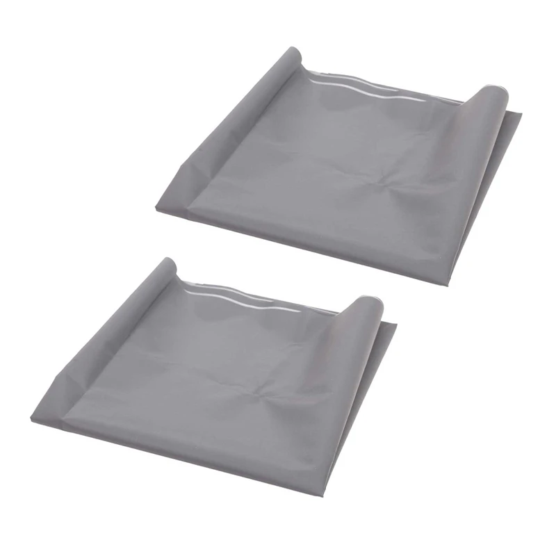 

2X Silver Reflective Fabric Sew On Cloth Material Highlight Chemical Fiber 39.4Inch