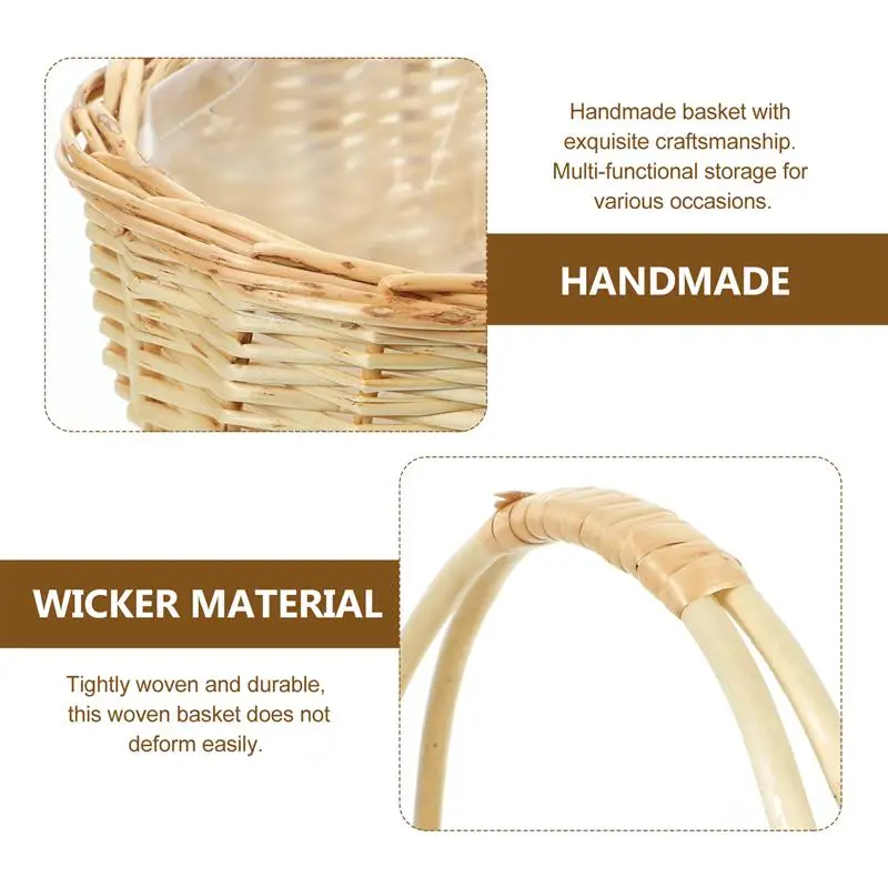 Портативные планшетовые корзины для хранения плетеные с ручкой контейнер