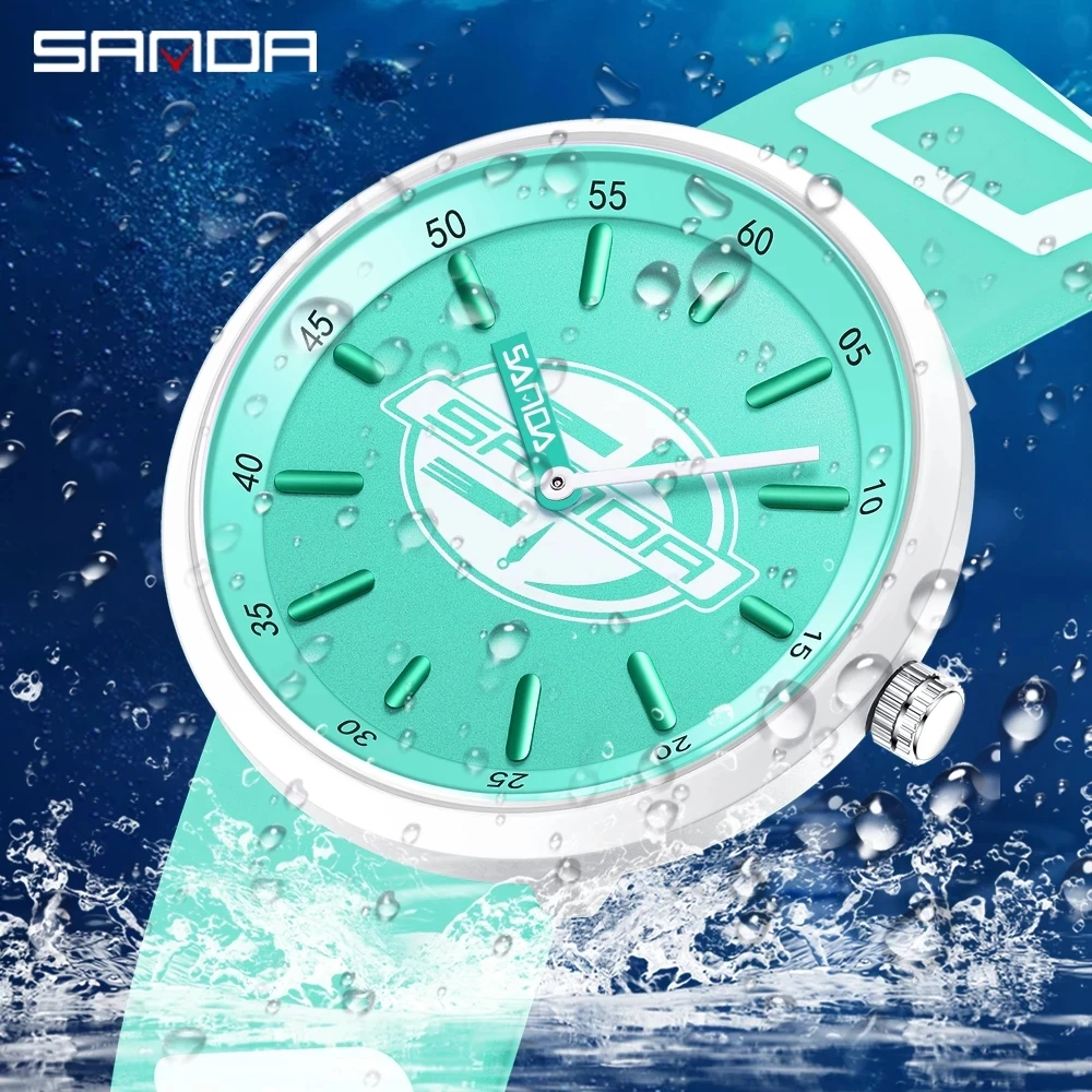 Enlarge SANDA New Fashion Men's 3211 Watches Simple Casual Style Man Waterproof Wrist Watch For Men Women Boy Clock relogio masculino
