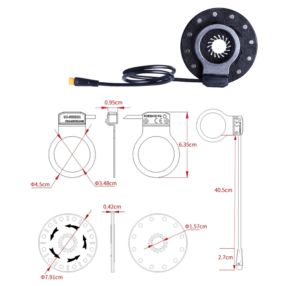 Педаль электрического велосипеда SM-3A система PAS датчик импульсного помощника 12