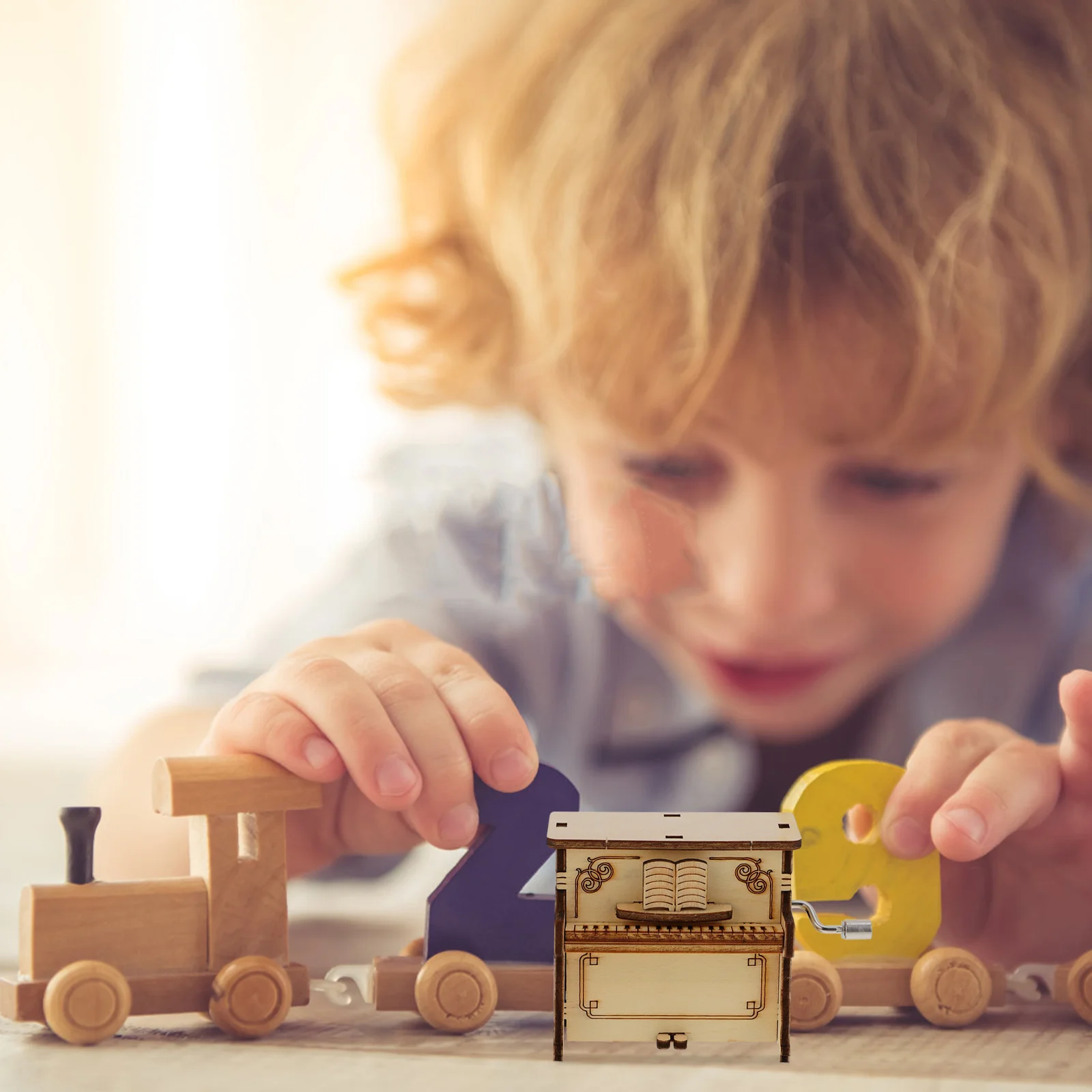 

Piano Music Box 3D Puzzle Model Assembled Toys Girls Educational Plaything DIY Wooden Self-Assembling Child Adult