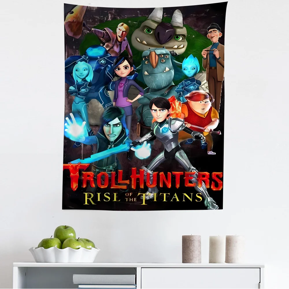 Настенный Гобелен В Стиле Аниме Триллиутеры С Мультяшным Принтом Полиэстер