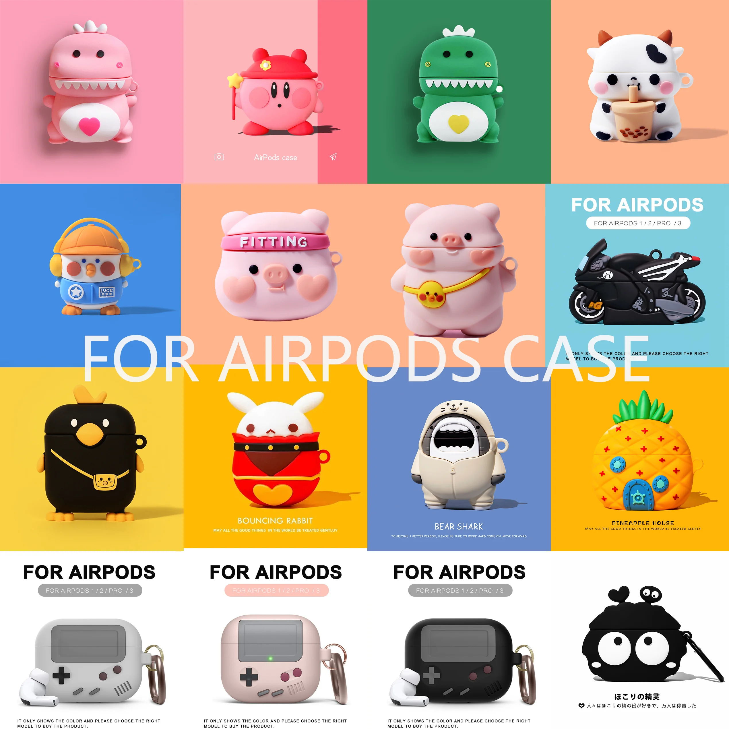 

3D Cartoon Dragons Earphone Case for AirPods 3 2 Pro Case TPU Silicone Cartoon Protective Wireless Airpods Cover Accessories