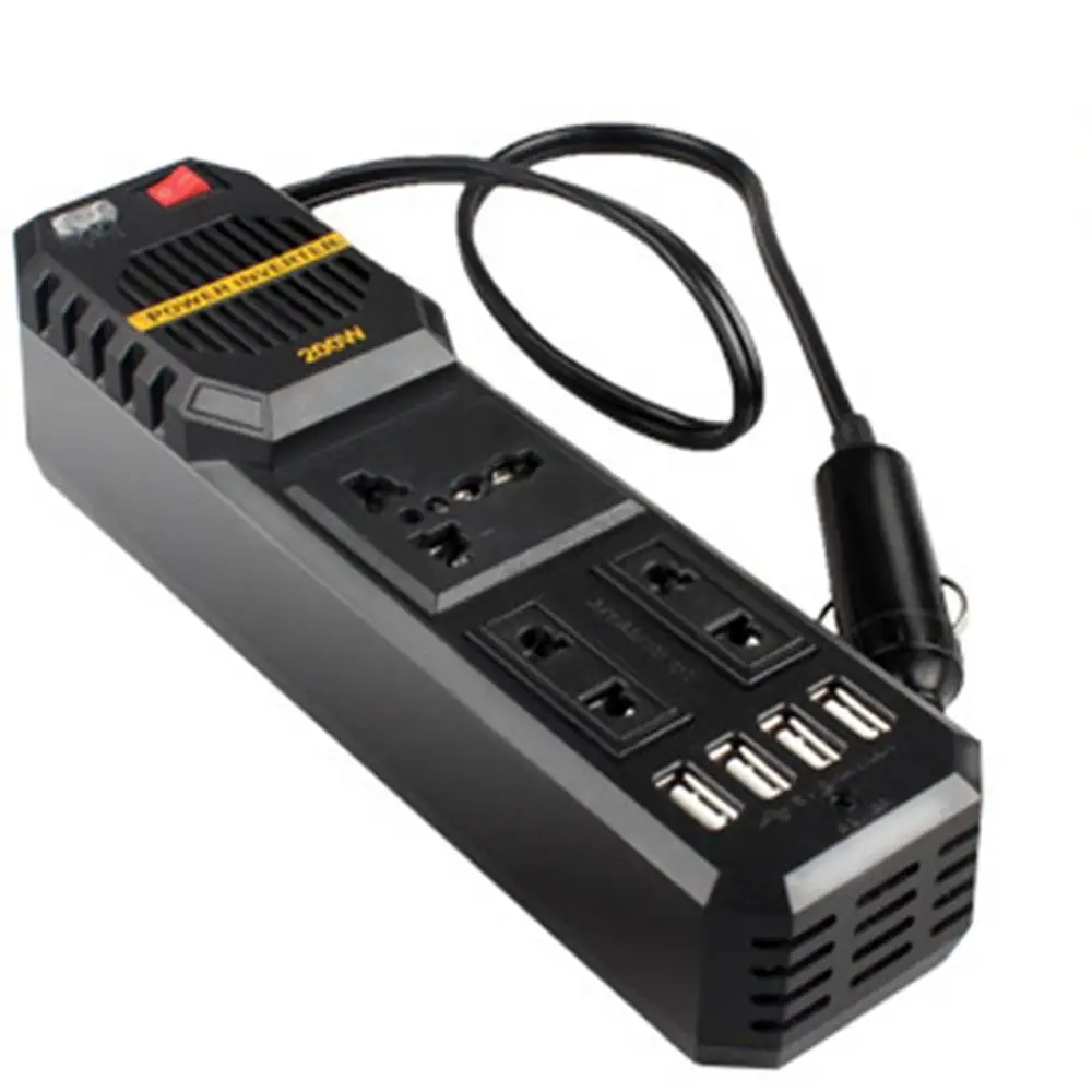 

Car Accessories 200W Car Inverters Auto Power Inverter DC 12V To AC 220V 4 USB Charger Ports Voltage Converter Car Accessories