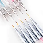 Ручка для дизайна ногтей 2 в 1, 5 шт.компл., двусторонние точечные рисунки, рисование, живопись, Ультрафиолетовый гель, подводка, набор кистей для полировки, инструменты для рисования ногтей