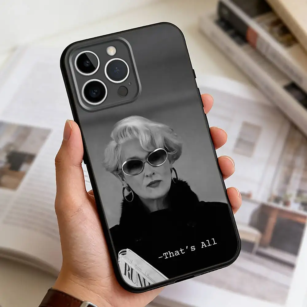 Чехол для телефона M-Meryl Streep Art для iPhone 17, 16, 15, 14, 13, 12, 11 Plus, Pro Max, XS, мягкий силиконовый черный чехол (art.: 3920da623da58) - 3920da623da58