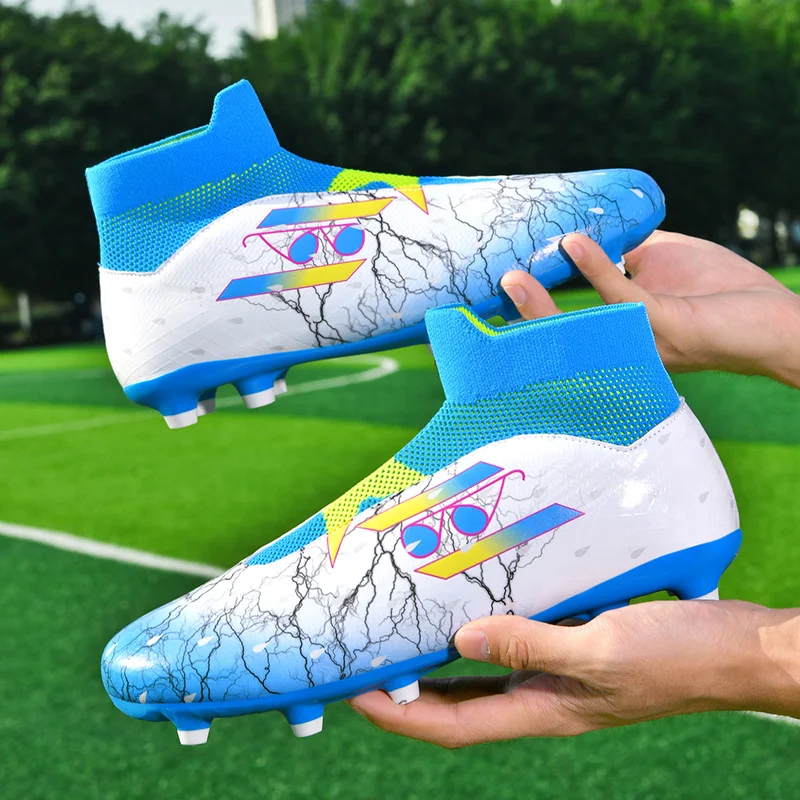 

Professional Men Women Football Shoes Outdoor Grass Soccer Sport Shoes Boys Youth Training Shoes Futsal Football Boots