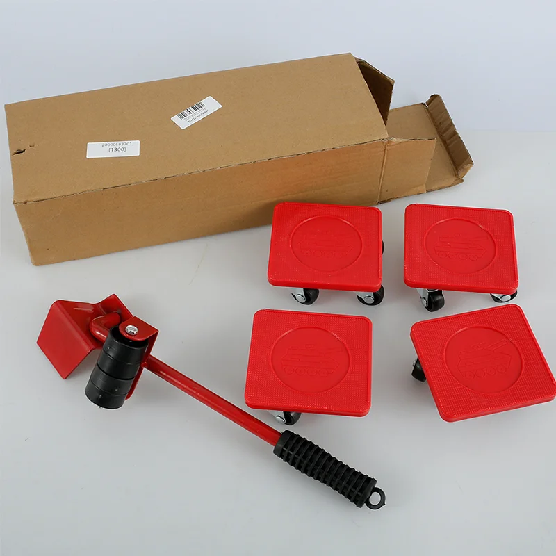 

Furniture Mover Set Shifter Lifter Wheels Transport Lifter with Universal Wheel Stuffs Moving Roller Bar Hand Tools