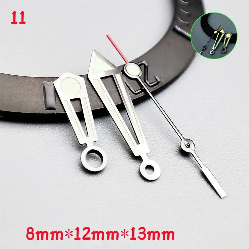 Mod Watch Parts Blue Green Luminous Red Gold Watch Hands Pointer Fits for OMG SKX NH35 NH36 NH38 4R 7S Movement