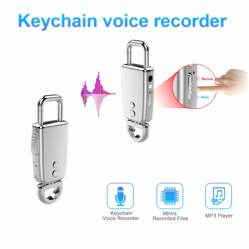 

Long Lasting Portable Sound Recorder Keychain Small Voice Recorder For Children In Kindergarten MP3 Player Espia Audio Recorder