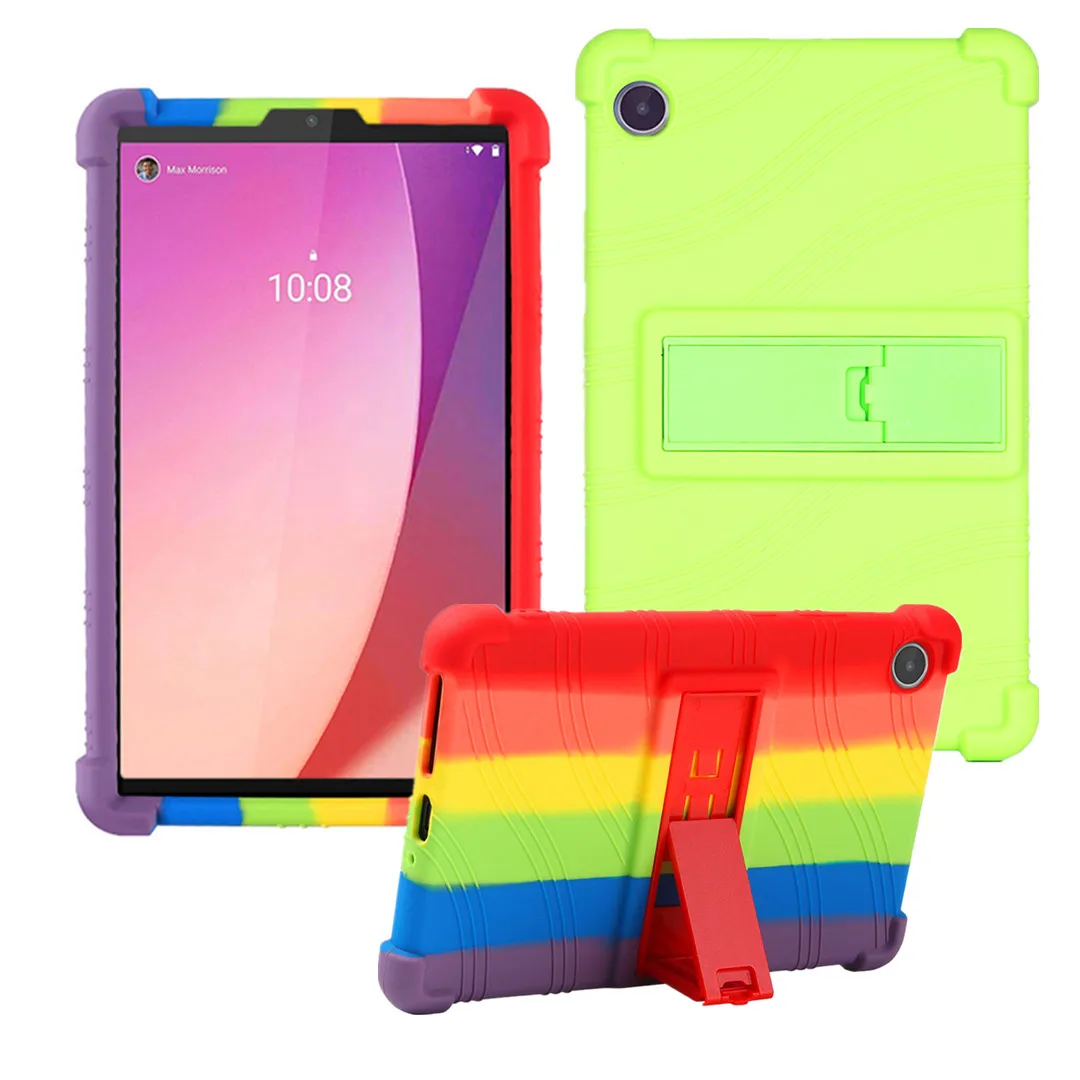 

4 Thicken Cornors Silicon Cover For TCL Tab 8 LE Case Kids Safety Cover for TCL Tab 8 4G Shockproof Funda For TCL TKEE Mid Cover