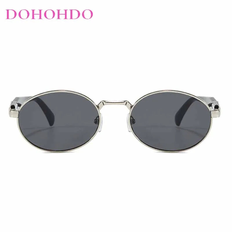 DOHOHDO маленькие овальные металлические солнцезащитные очки женские 2024 элитный