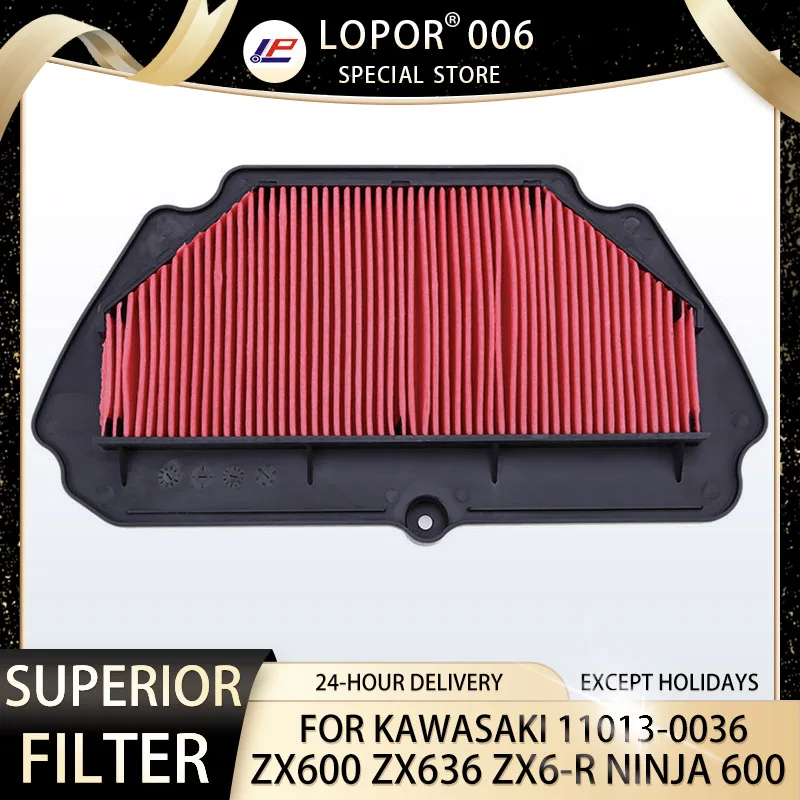 

Мотоциклетный воздушный фильтр Lopor для KAWASAKI ZX600 ZX636 ZX6-R Ninja600 Ninja636 09-21 11013-0036 ZX Ninja 600 636 6R ZX6 R