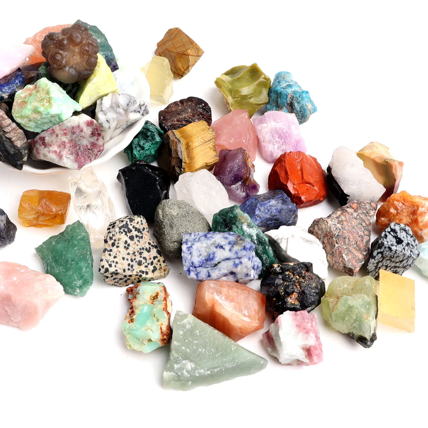 

1lb Natural Lot Mixed Raw Crystal Quartz Assorted Stones Crystals Bulk Irregular Specimen Mineral Collection Teaching Home Decor