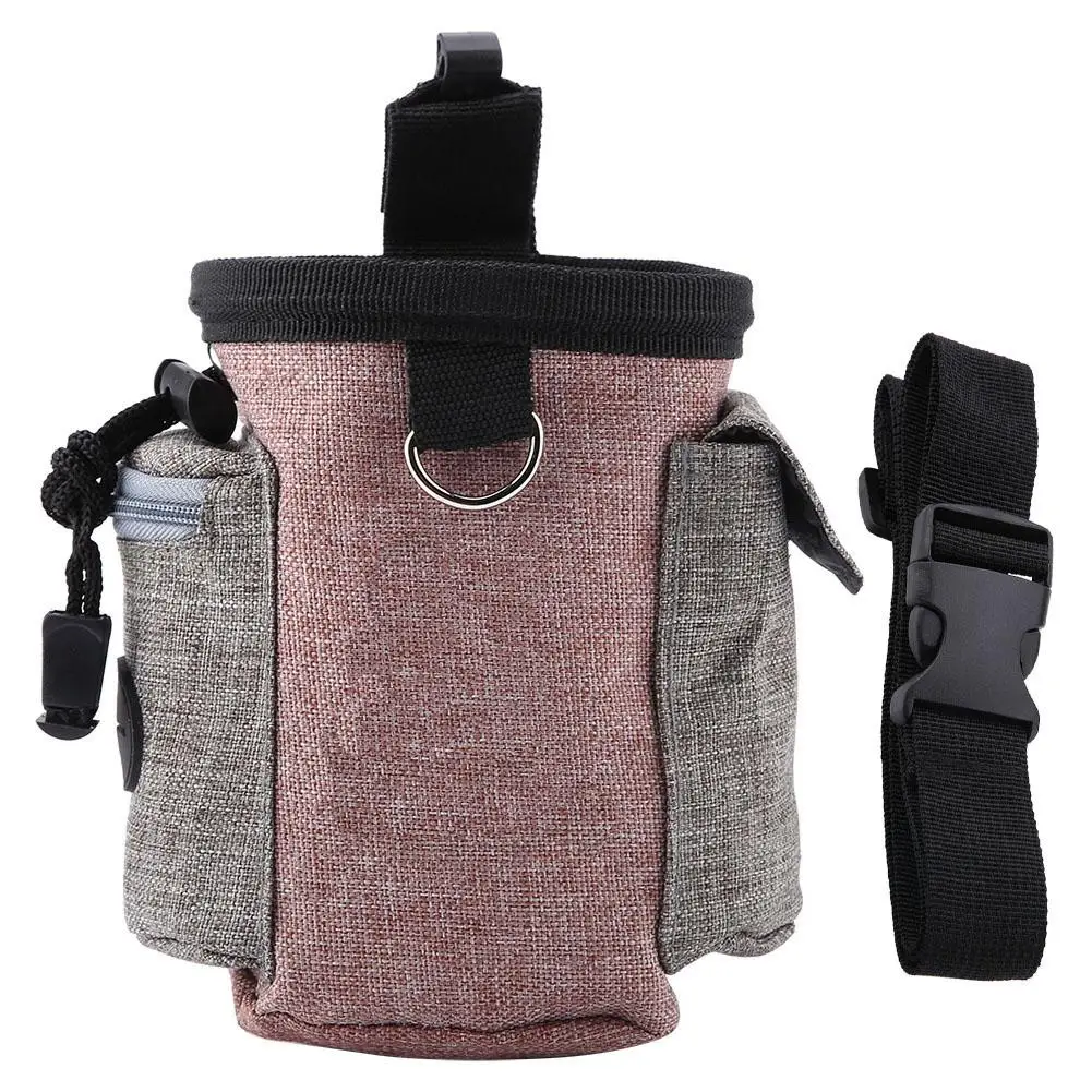 

Portable Cotton Linen Pet Dog Detachable Feed Pocket with Adjustable Waistband