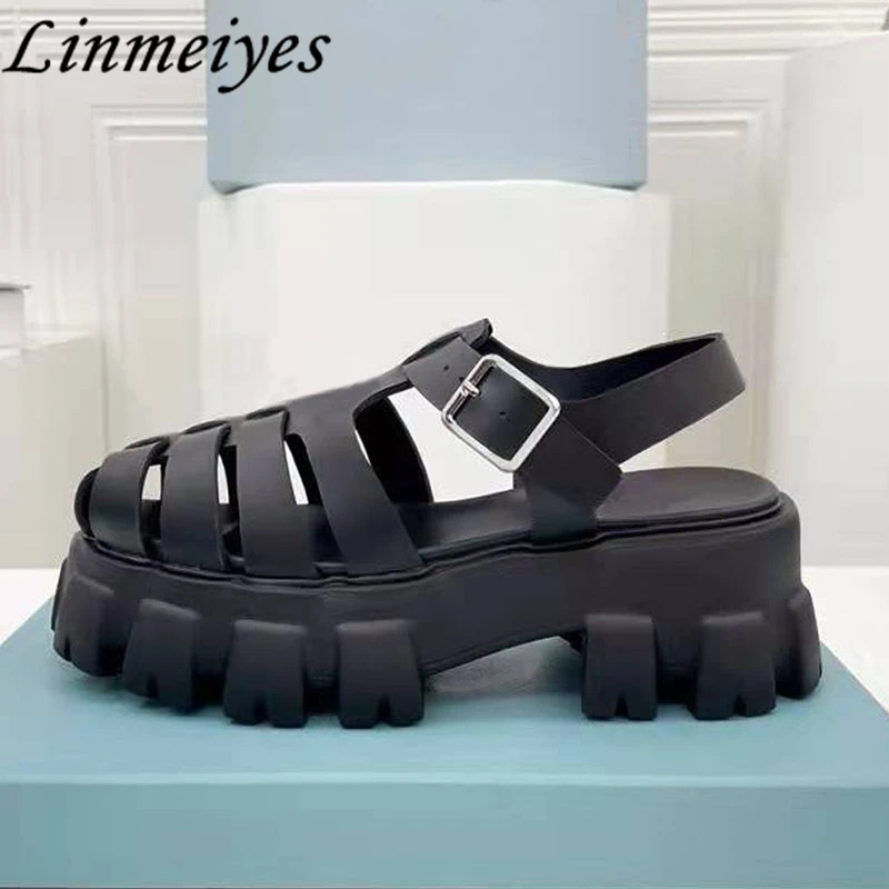 2022 Summer New Thick Bottom Sandals Women Platform Height Increasing ...