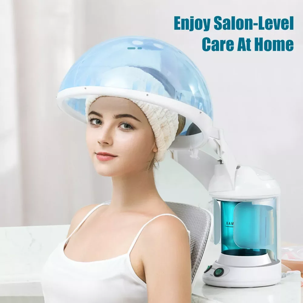 2 in 1 Hot Mist Hair Facial Steamer Air Humidifier Moisturizing Sauna SPA Hair Cover Ion Vaporizer Hydration Atomizer Nebulizer