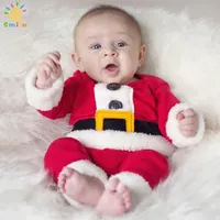 Autumn Winter New Baby Santa Cosplay Clothing Christmas Costume Boys Baby Cute Red Christmas Suit Newborn Party Clothing