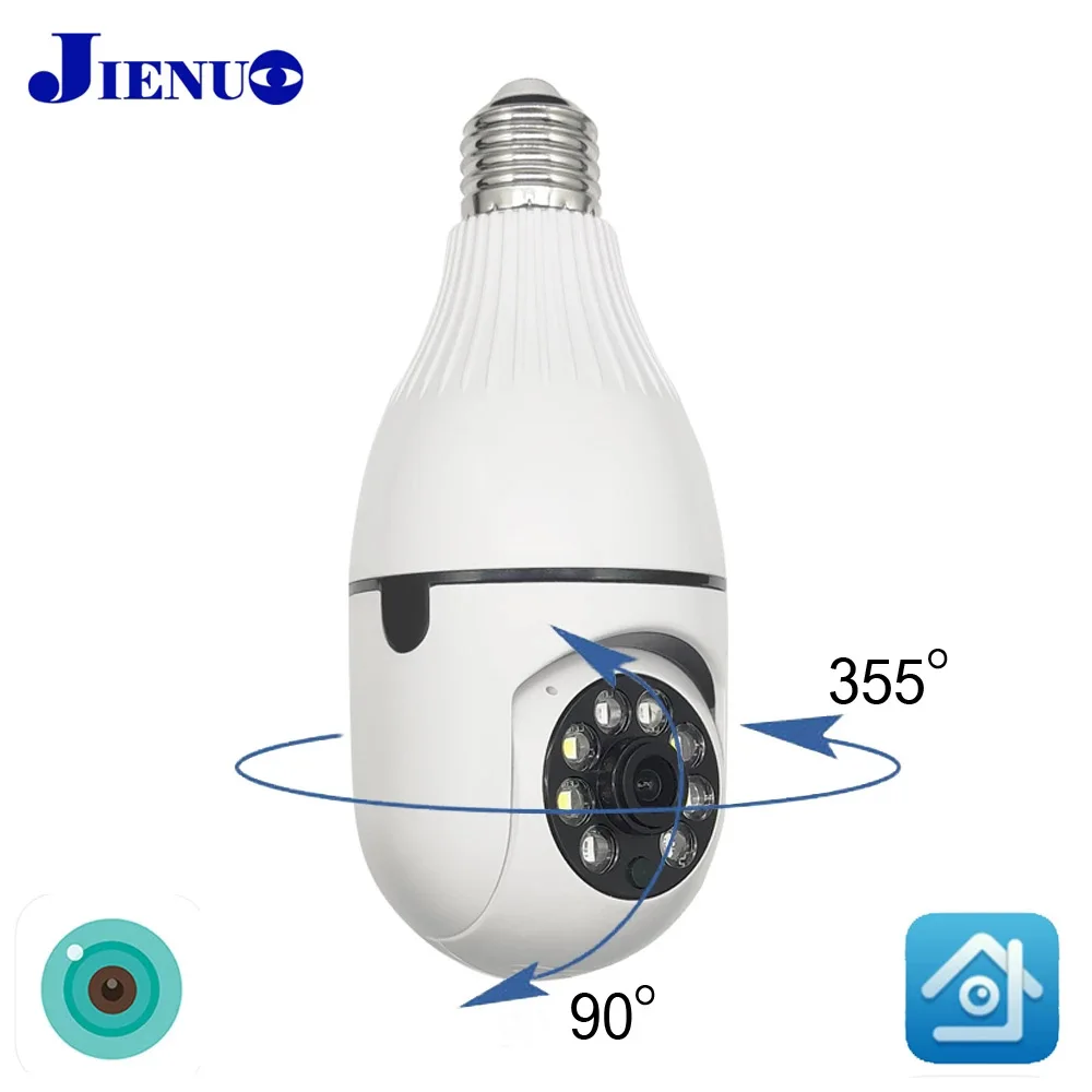 

Icsee E27 Bulb Wifi Surveillance Cameras Night Full Color Automatic Human Tracking Video Monitor Security Protection R2 JIENUO