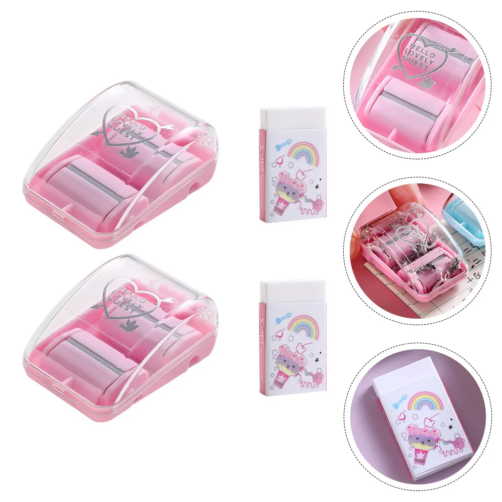 

2 Sets Desktop Cleaner Table Crumb Sweeper Eraser Collector Household Roller Portable Mini Plastic Accessory Office