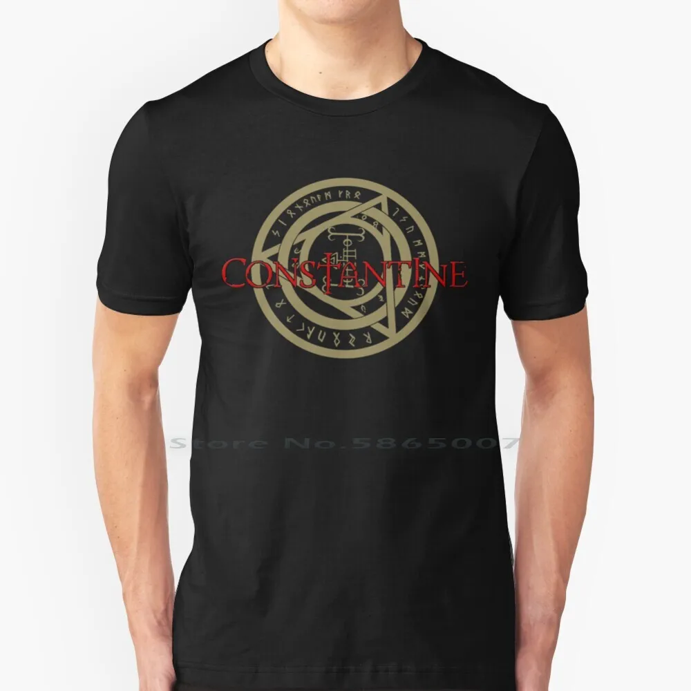 

John Constantine-Sigil T Shirt 100% Cotton Demon Hunter Occult Rising Darkness Good Evil Ravenscar Psychiatric Mental Angel