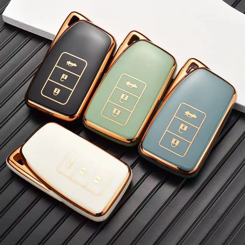 

Plating TPU Car Remote Key Case Cover Shell For Lexus NX GS RX IS ES GX LX RC 200 250 350 LS 450H 300H Keychain Car Accessories