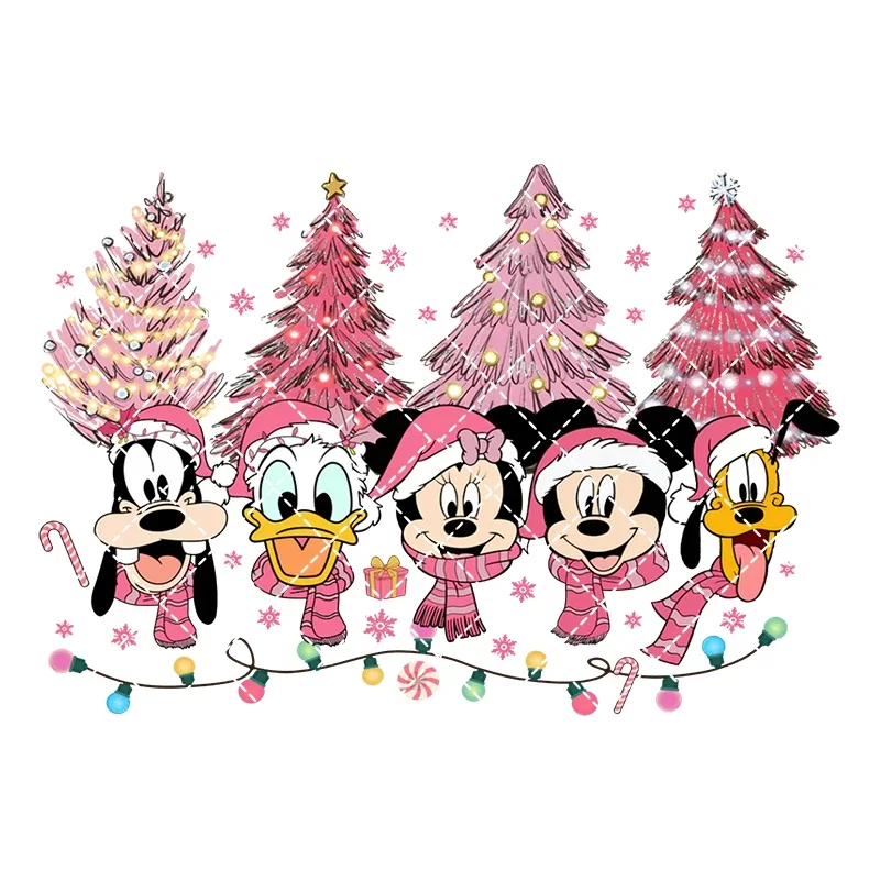 Микки Рождество термопереносные наклейки с на солдатках подушка для сумки