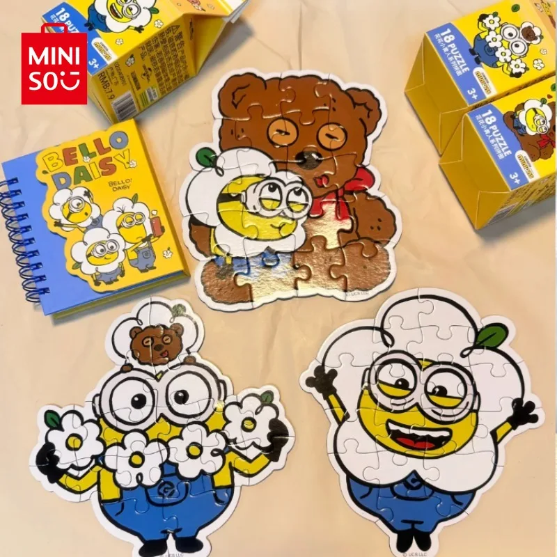 Оригинальный Миньон MINISO с цветочным рисунком симпатичная магнитная головоломка