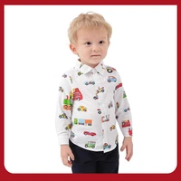 spring autumn toddler boys shirts kids long sleeve cartoon print shirts children clothes casual cotton shirts tops