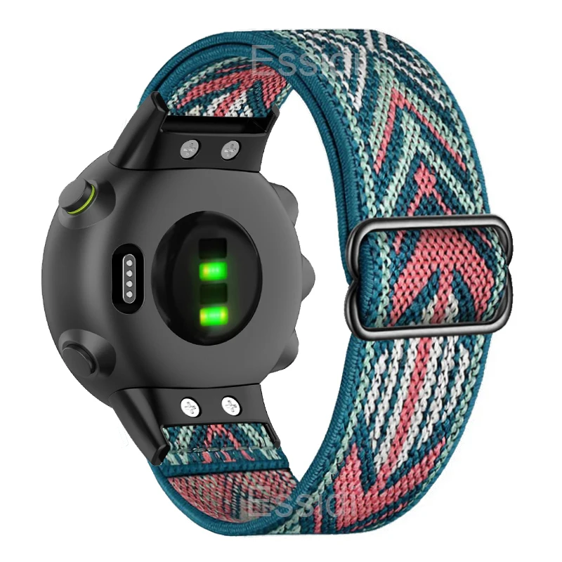 Спортивный эластичный нейлоновый ремешок для Garmin Forerunner 45 45S женские и мужские