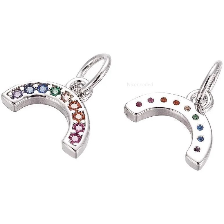 

5 шт. латунные Кубические Подвески, изогнутые красочные Платиновые покрытые латунные Кубические Подвески для ювелирных изделий