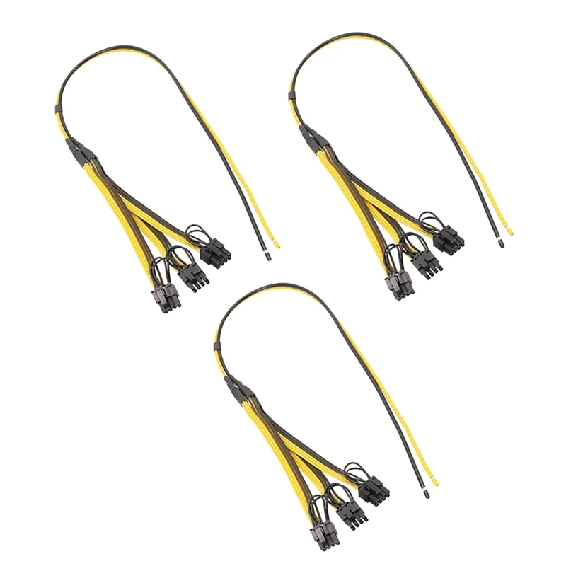 

3 шт., Кабель-адаптер для майнинга, 1-3 дюйма, 6P + 2P