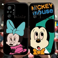 disney mickey mouse cartoon phone case for xiaomi redmi 9 10 9i 9at 9t 9a 9c note 9 9t 9s 10 pro 10s 5g carcasa black