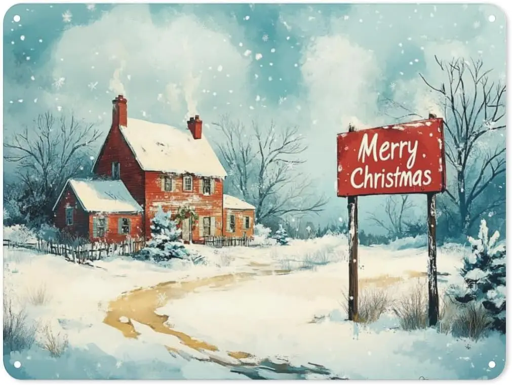 Merry Christmas 19 Металлическая декоративная табличка Tn Sgn для украшения дома бара