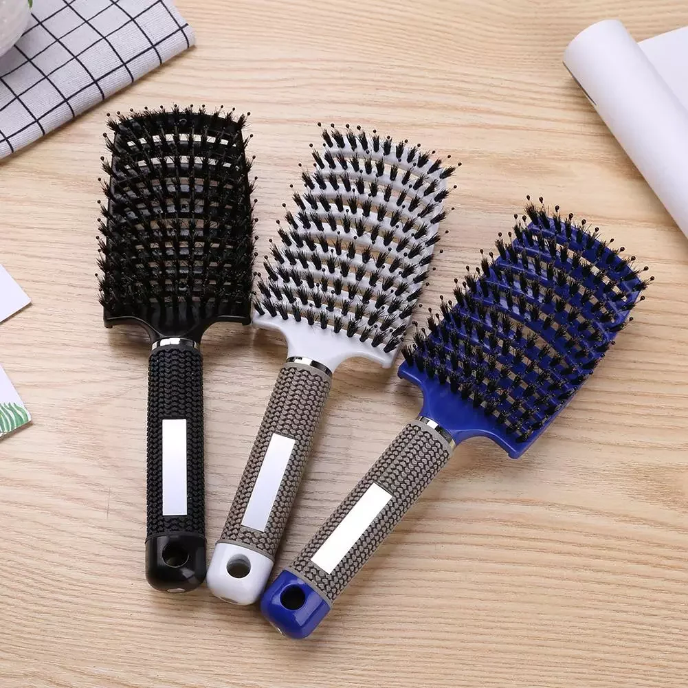 Massage Comb with Hair Scalp Massage Comb Anti-Static Straight Curly Hair Brush Salon Hairdressing Styling Tools
