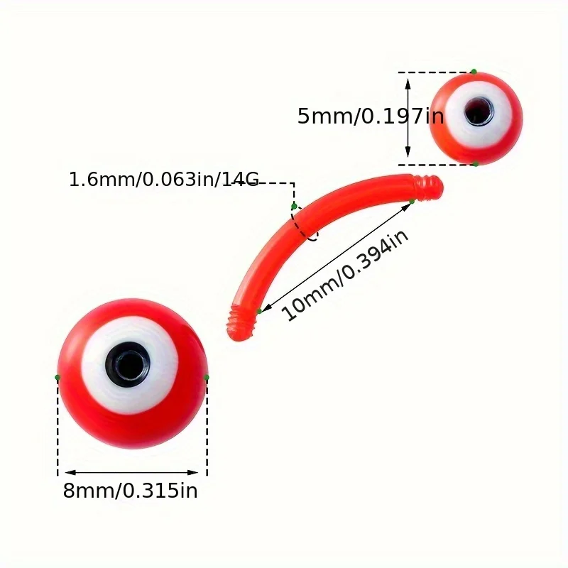 25 шт. различные варианты акриловых шариков для пупка Кольца пирсинга красочные