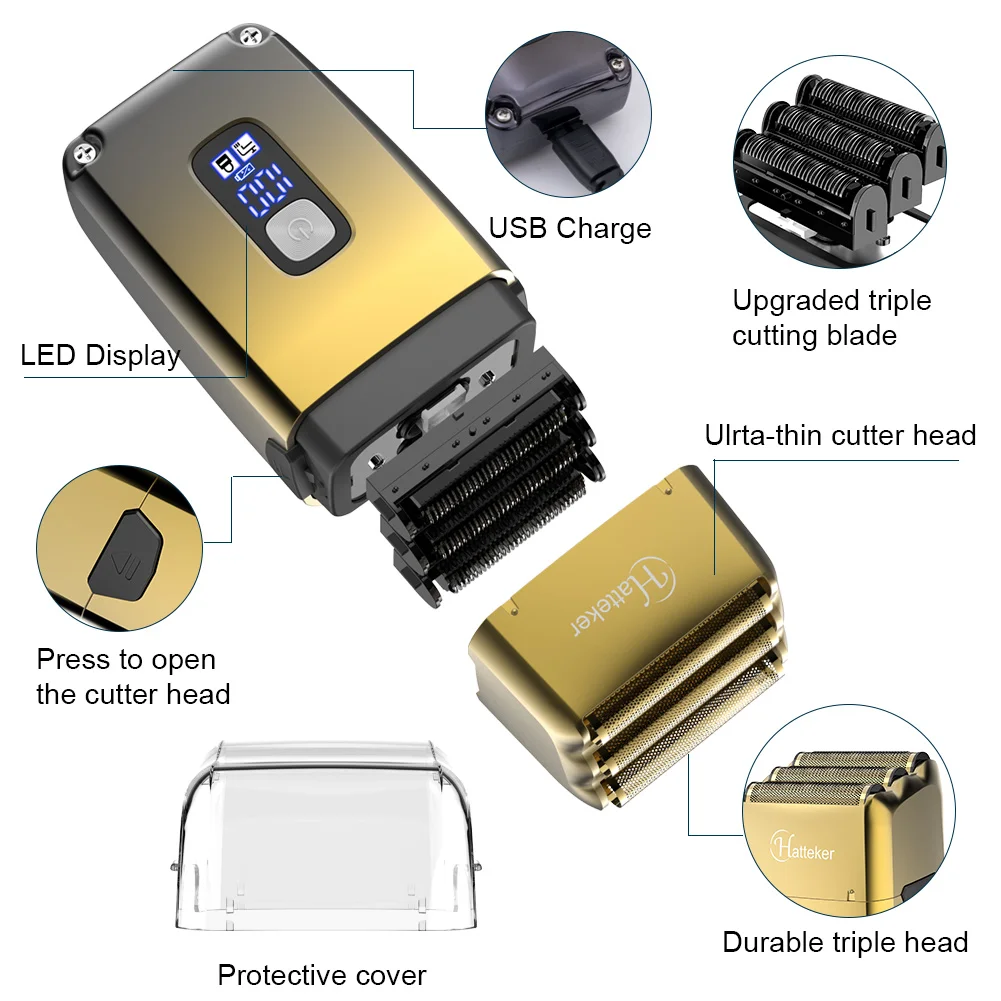Перезаряжаемая Бритва для волос бритвенная головка мужчин мощная электрическая