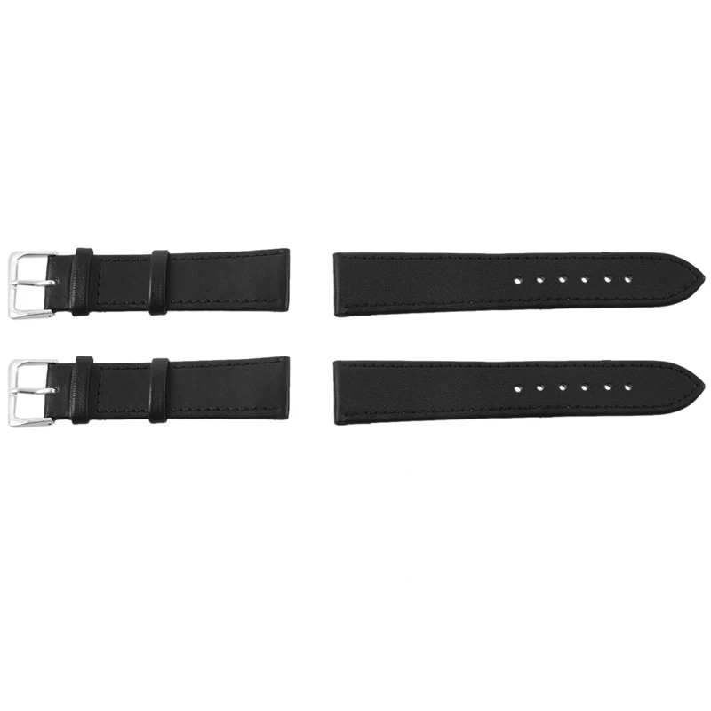 

2X 20mm PU Leather Color Black Bracelet Watch Bracelet New Fashion