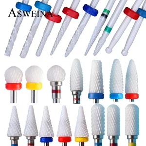 Фрезы для ногтей, керамические фрезы для маникюра, электрические фрезы для педикюра, пилки для удаления гель-лака, аксессуары для ногтей