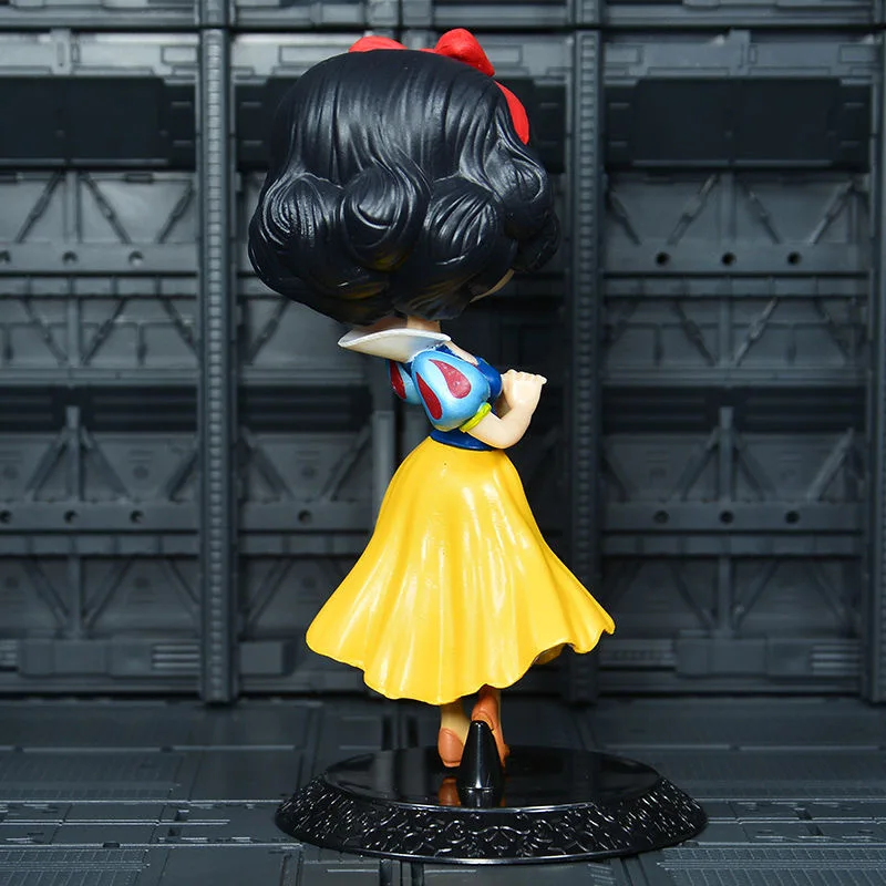 14cm Disney Q Posket Princess Snow White Jasmine Cinderella Sofia Ariel Mulan PVC Figure Model Toys Cake Model Dolls Gift images - 6
