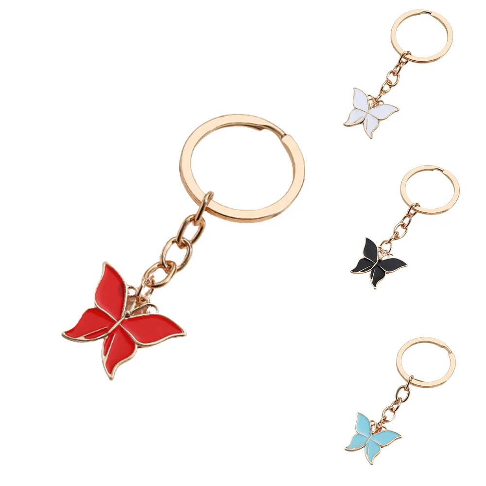

Butterfly Metal Keychains Women Handbag Charms Exquisite Keyring For Girls Car Keyrings Accessorie DIY Jewelry Gifts