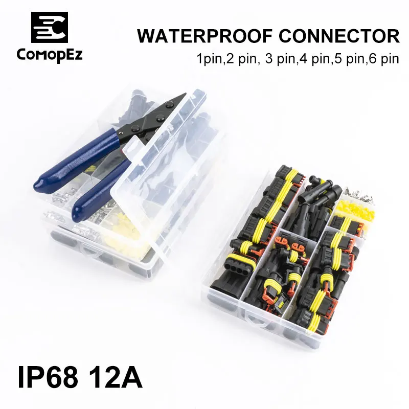 

Car Sealed Socket 1 2 3 4 5 6 Pin Plug Kit Waterproof Connector Kit Car Wire Quick Connector Electrical Wiring in Car