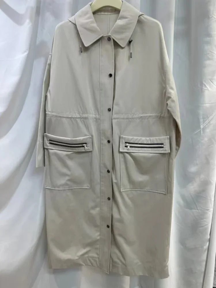 Тренчкот женский в стиле древних путей элегантный зимний 2024