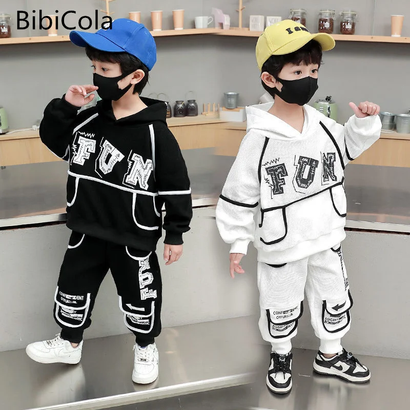

2022 Autumn Teens Kids Boys Clothes Fashion Pullover +Trousers 2pcs Suit Children Clothing For Girls Sportswear Set 2-8Y