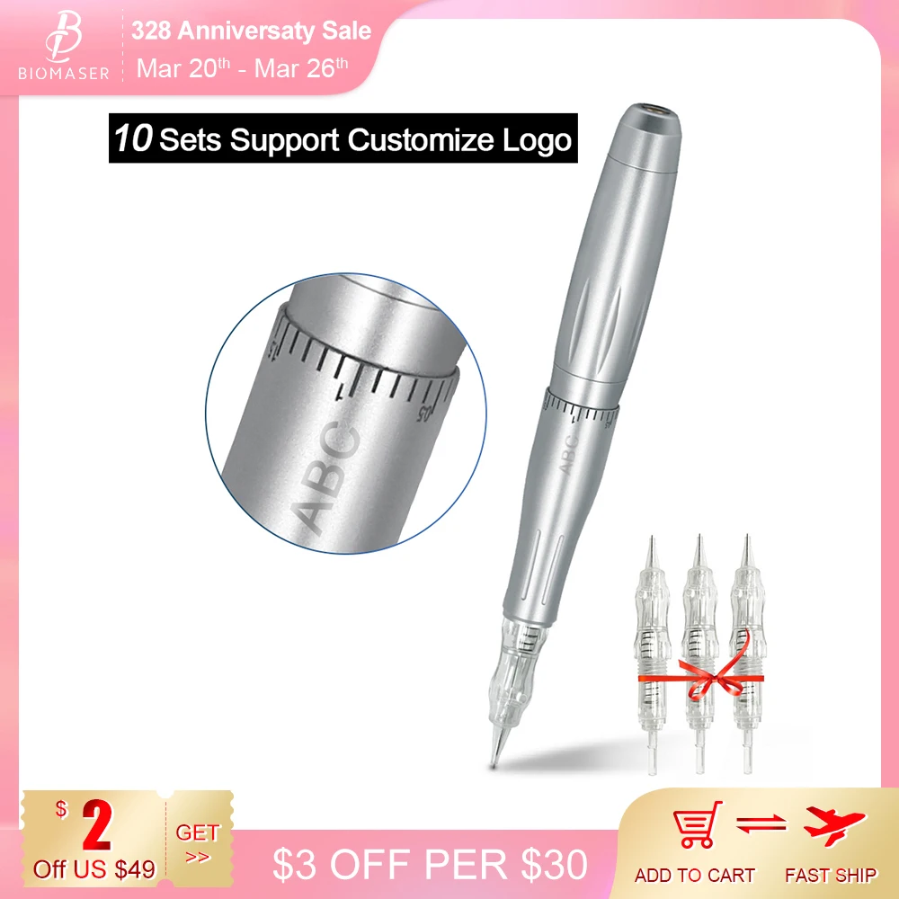 BMX Permanent Makeup Machine dermografo Micropigmentation Device for Eyebrow Lips Tattoo Pen for Brows with Needle LW002