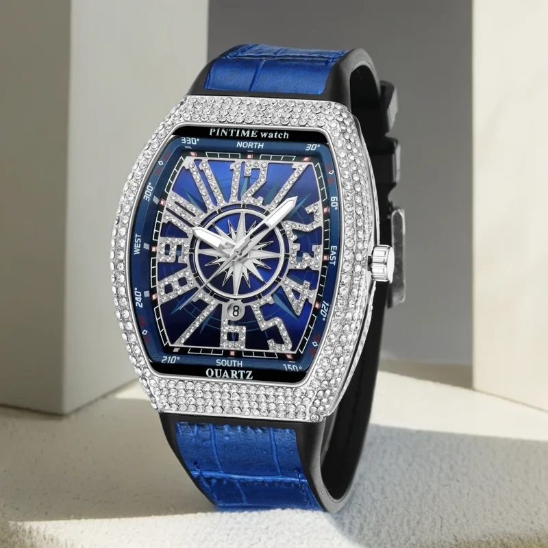 Часы высшего качества роскошные квадратные винтажные часы с инкрустацией