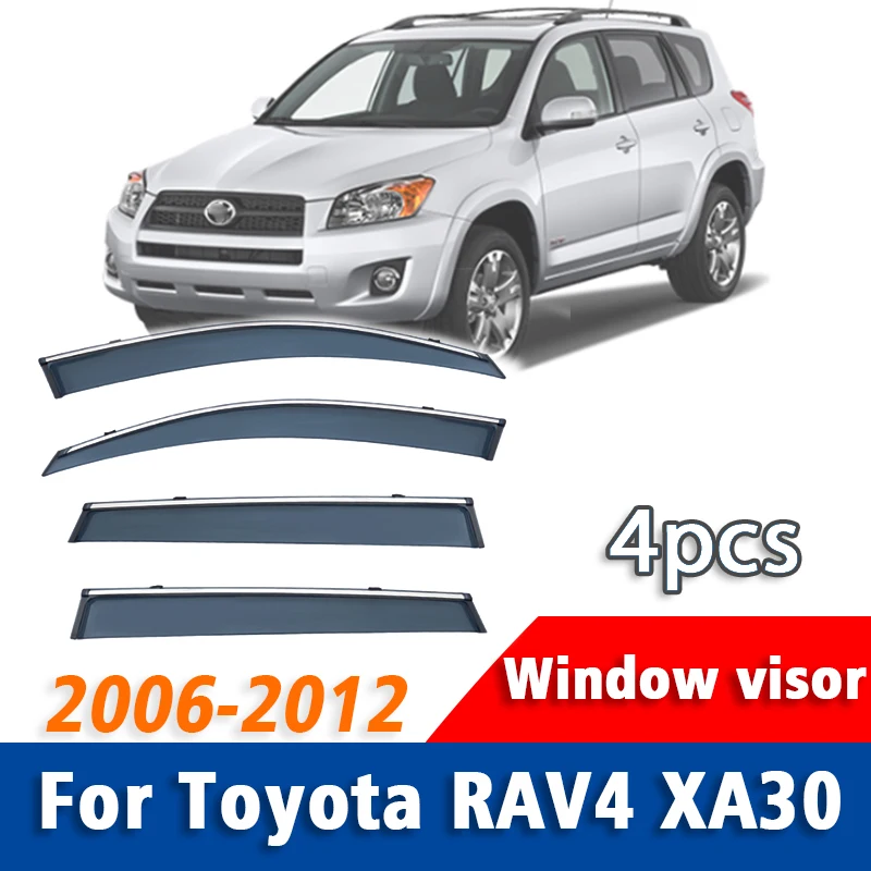 FOR Toyota RAV-4 RAV4 XA30 2006-2012 Rain Shield Window Visors Guard Vent Cover Trim Awnings Shelters Protection Car Accessories