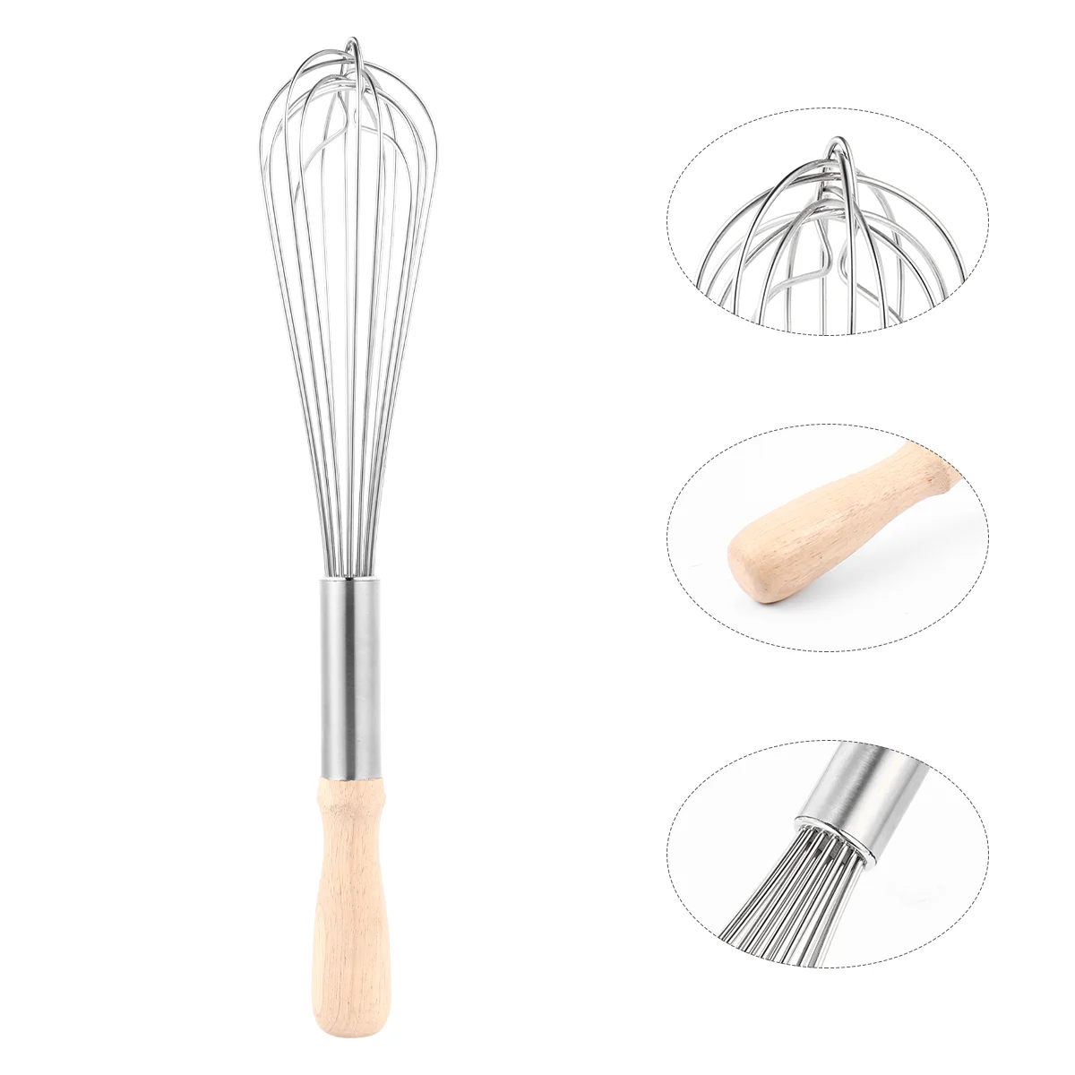 

Whisk Egg Cooking Blending Hand Beater Balloon Christmas Metal Blender Kitchen Woodenflat Stainless Steel Rotary Mini Crank
