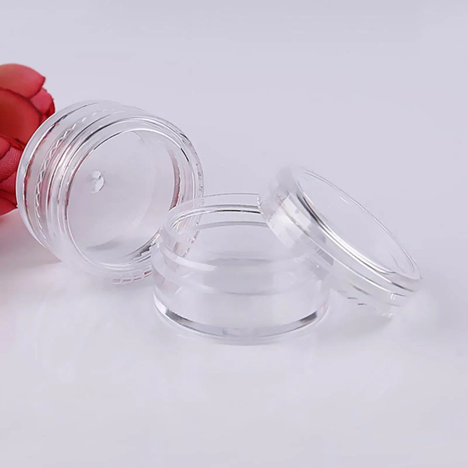 

3g Plastic Cosmetic Makeup Jar Pots Transparent Sample Eyeshadow Cream Bottles Lip Balm Container V7Z4