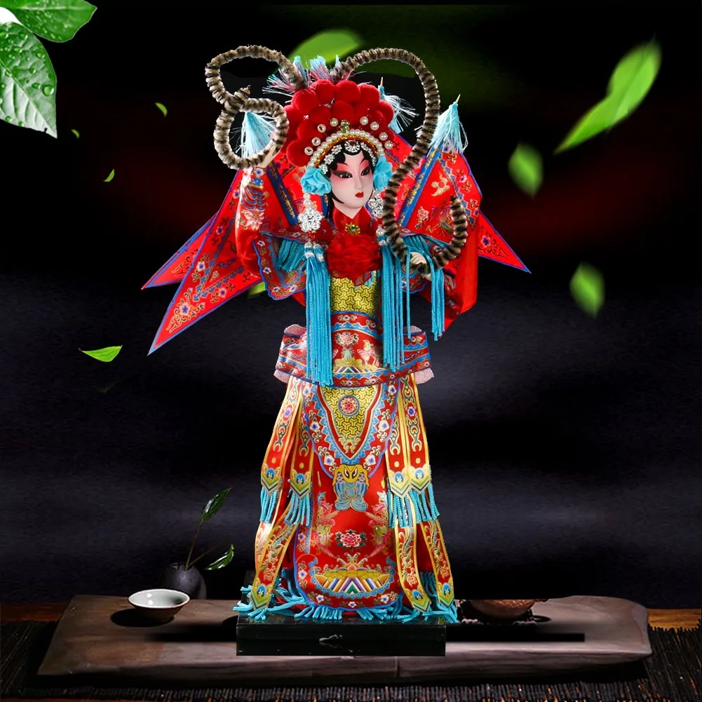 الصينية التقليدية أوبرا بكين شخصية ماكياج الوجه التماثيل المنمنمات الحرف الحرير دمية تذكارية هدية سيارة ديكور المنزل